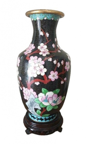 Joias . Elegante vaso em porcelana oriental, com decoração de f foto 3