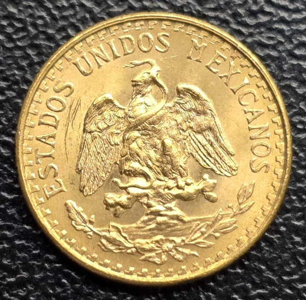 Joias . Moeda de Ouro - México 2 Pesos 1945 - Km461 - Águia mexicana - Ouro (.900) - ...