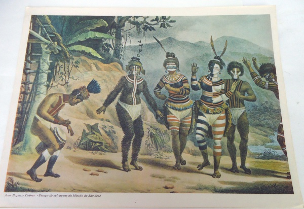 Joias . Jean Debret - Litografia Aquarelada - Transporte de uma foto 2