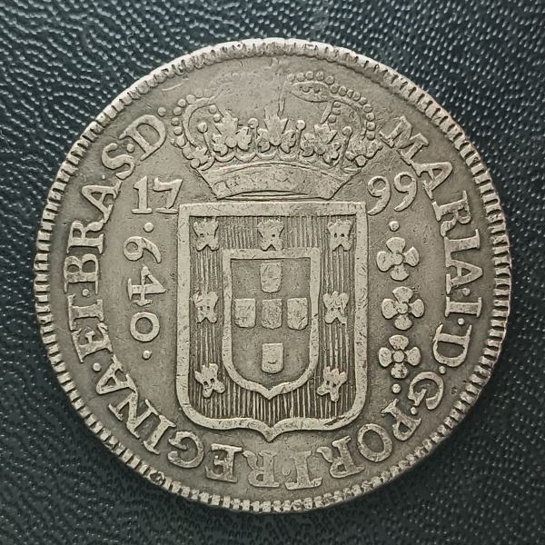 Joias . BRASIL - 640 RÉIS 1697 R - PEÇA ESCASSA E MUITO BONITA foto 1