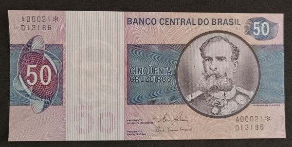 Joias . CÉDULA BRASIL - 50 000 CRUZEIROS REAIS - BAIANA - MBC/S foto 5