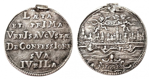 Joias . CIDADE LIVRE  DE AUGSBURG ( ESTADOS GERMANICOS )  DUCAT Silver pattern strike ...