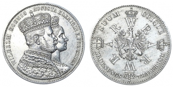 Joias . REINO DA PRUSSIA THALER 1861. PRATA 900% 18.52 GRAMAS, 33 MM. Edição ...