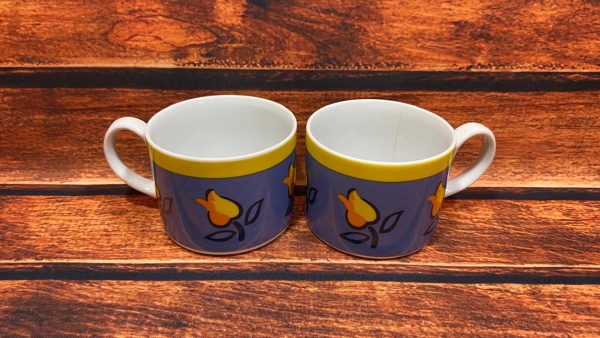 Par de xícaras de chá, linha Frutas, Design Cottage: O modelo traz uma identidade visual marcante com estética de casa de campo, marca Ema. R17466