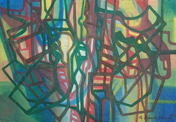 Arte . R. BURLE MARX, técnica/panneaux tecido colado em tela. Barra de Guaratiba, ...