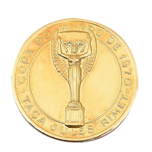 Joias . Medalha Comemorativa - Copa do Mundo de 1970, Taça Jules Rimet - Brasil (CBD) - ...