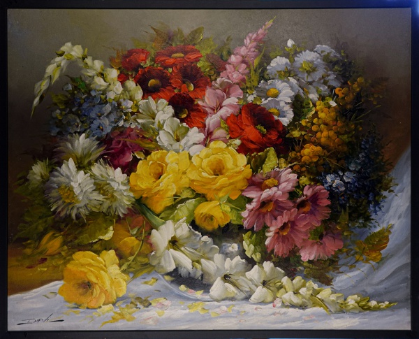 Arte . 6941 DAVI - PINTURA ÓLEO SOBRE TELA - TIPO DA ASSINATURA: FEITA A MÃO - POSSUI ...