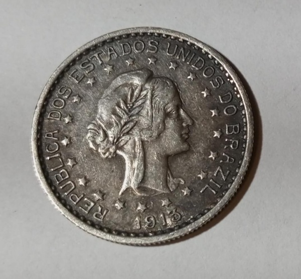 Joias . República Prata -900 Peso-20 Gramas  2.000 Réis -1907 E foto 5