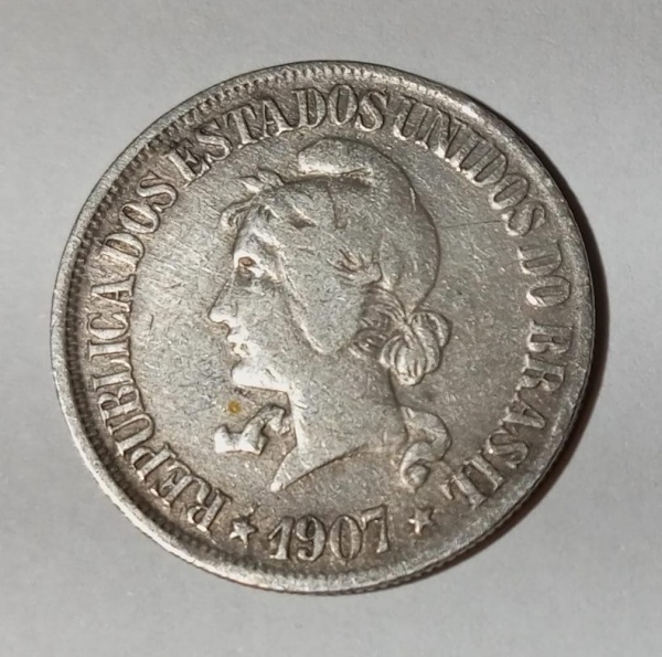 Joias . República Prata -900 Peso-20 Gramas  2.000 Réis -1907 E foto 8