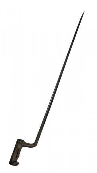 Rara e legítima baioneta de cubo militar norte-americana, Modelo 1855 (M1855 Socket Bayonet), fabricada originalmente en