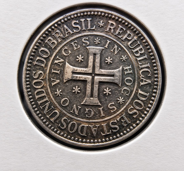 Joias . Brasil República - P677 - moeda 400 Reis ano 1900 comemorativa 4 centenário do ...