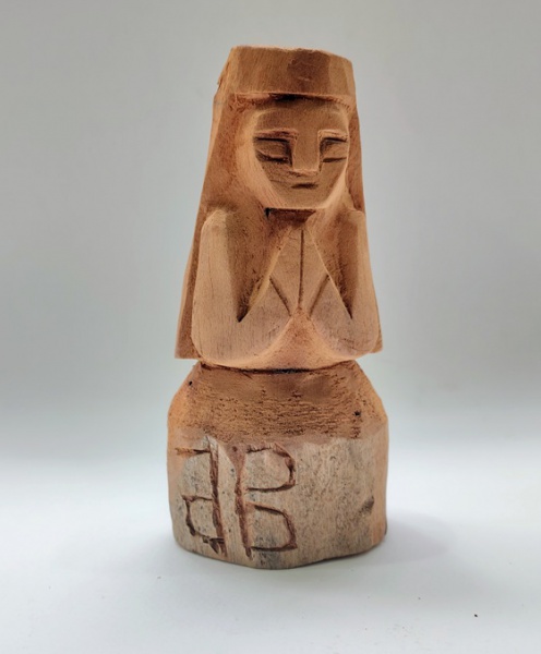 Joias . Carlos Antônio, Senhora varrendo, escultura de cerâmica foto 3
