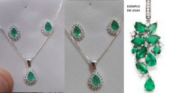 Joias . COLAR EM PRATA 950 COM ZIRCONIA ROSA - BÉLISSIMO COLAR foto 3