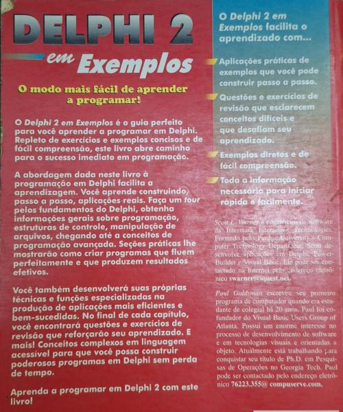 DELPHI 2 EM EXEMPLOS: O MODO MAIS FÁCIL DE APRENDER A P