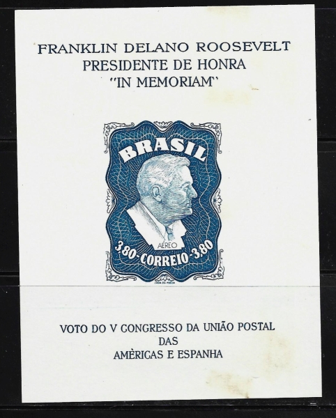 Joias . (78330) ROOSEVELT #12B (FILIGRANA NO SELO) MARCA 260 UFS NOVO