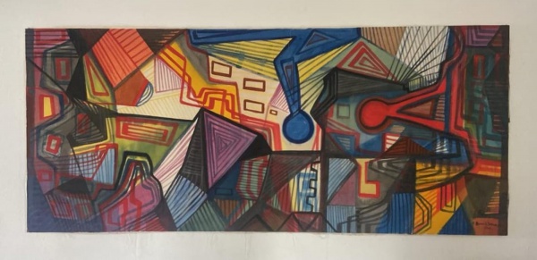Arte . R. BURLE MARX, Panneau, Acrílico sobre Tela, Representando " Abstrato ...