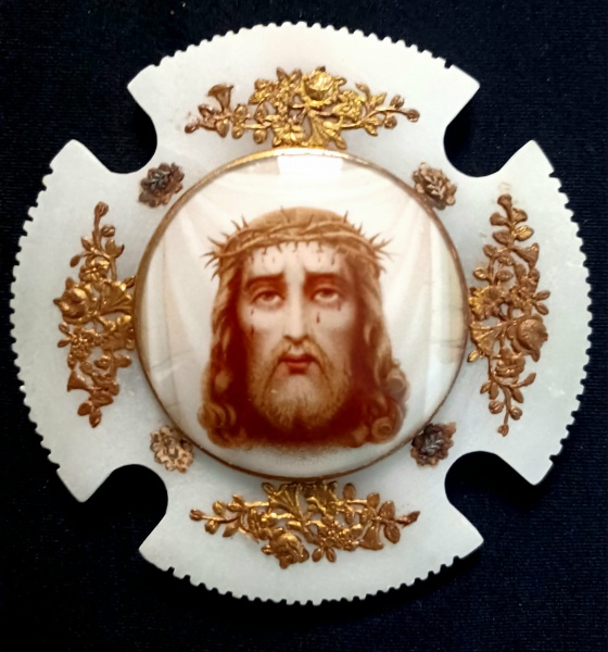 Joias . ARTE RELIGIOSA-antigo e muito raro teca (relicário de b foto 1