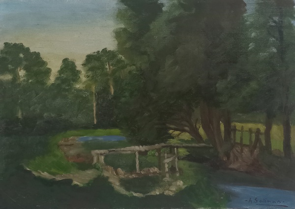 Arte . AM000, LEOPOLDO GOTUZZO, óleo sobre tela, representando foto 6