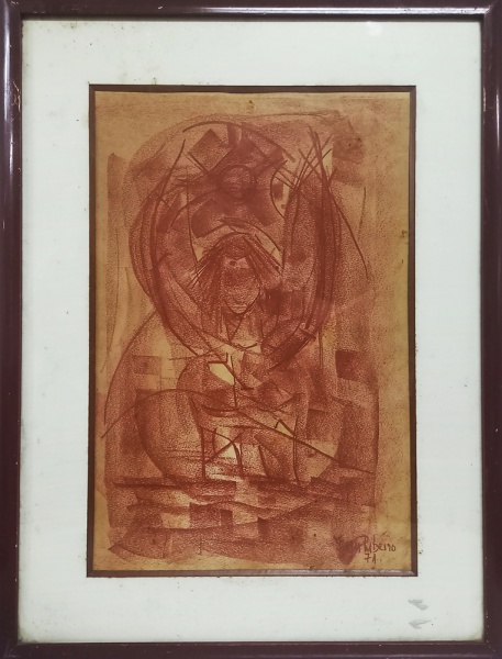 Arte . AM058, GUERINO GROSSO, óleo sobre tela, representando v foto 8