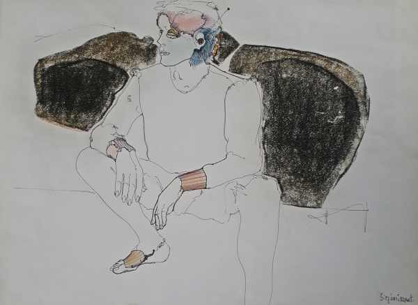 Arte . AM000, ÁRPÁD ROMEK, óleo sobre tela, composição, medida foto 1