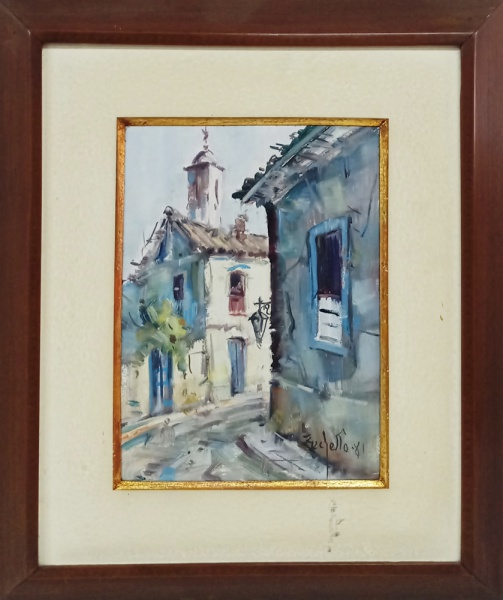 Arte . AM000, ÁRPÁD ROMEK, óleo sobre tela, composição, medida foto 3