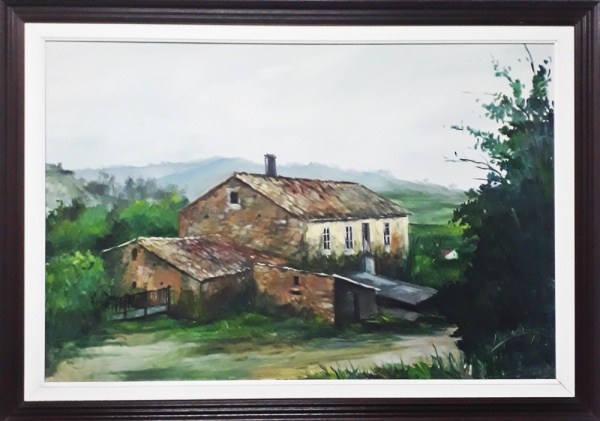 Arte . AM000, ÁRPÁD ROMEK, óleo sobre tela, composição, medida foto 5