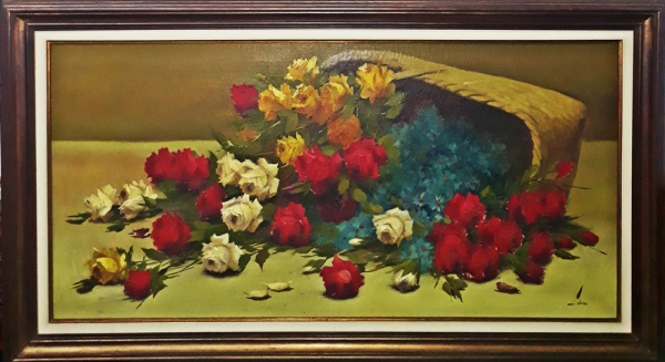 Arte . AM058, GUERINO GROSSO, óleo sobre tela, representando v foto 3