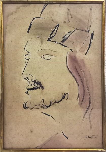 Arte . AM076, A. BONADEI, óleo sobre tela, representando paisa foto 7