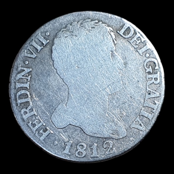 Joias . Espanha: 2 Reales  -  Fernando VII  -  1811 CI  -  Cádi foto 3