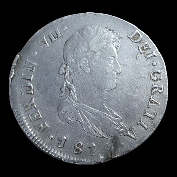 Joias . Espanha: 2 Reales  -  Fernando VII  -  1811 CI  -  Cádi foto 6