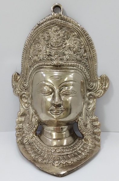 Joias . DEUSA TARA - Busto máscara em bronze dourado e finamente cinzelado. Medindo ...