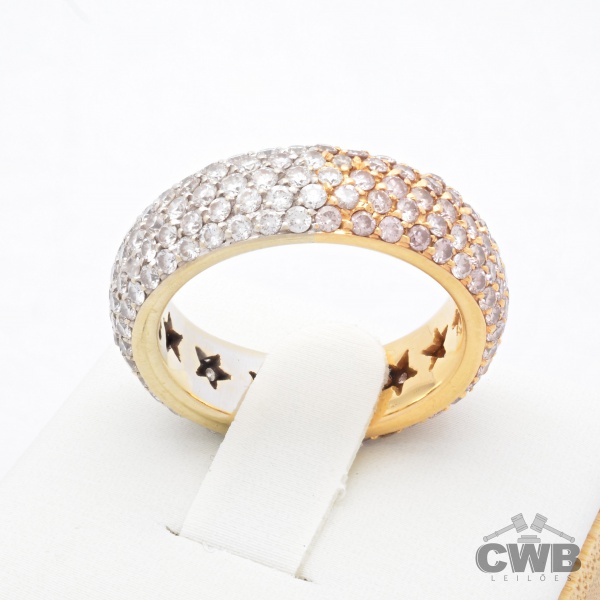 Joias . CONDIÇÃO ESPECIAL: 3x SEM JUROS: Aliança Inteira modelo Pavê em Ouro Branco e ...