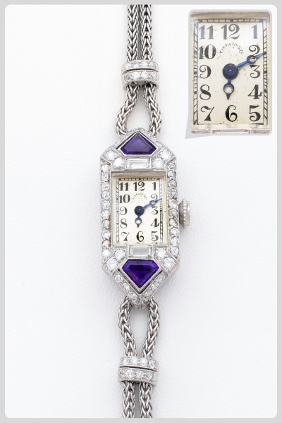 Relogios . TIFFANY & Co. - Relógio de Pulso Vintage em Platina e Ouro Branco 18K - Estilo ...