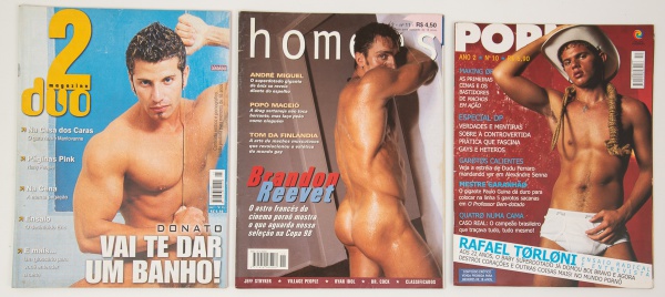 Lote com 3 revistas masculinas PORNO, HOMENS E 2 MAGAZINE DUO