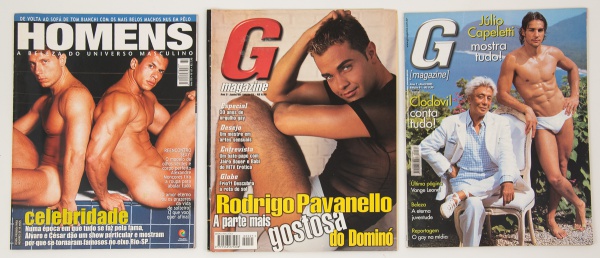 Lote com 3 revistas masculinas G MAGAZINE e HOMENS