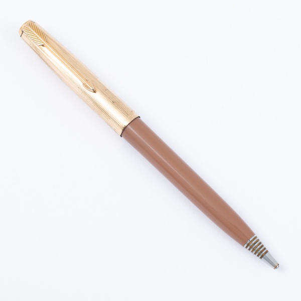 Caneta PARKER 12K filled marrom com dourado