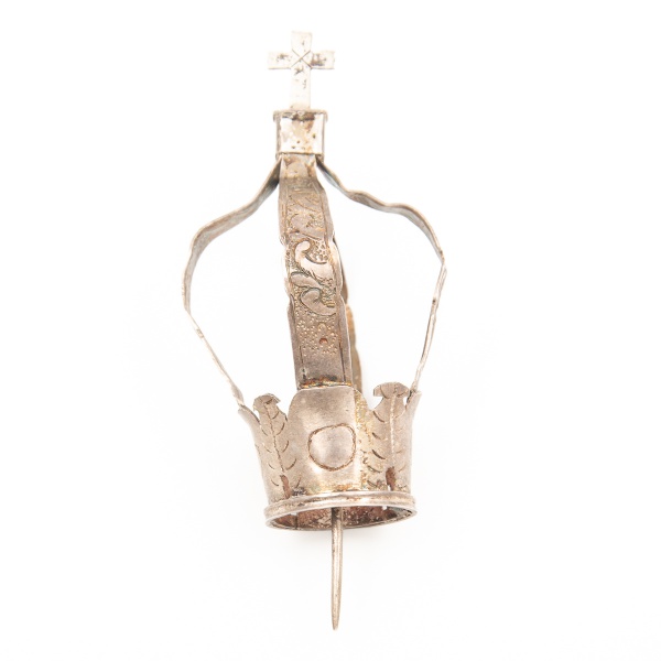 Antiga Coroa em prata para estátuas religiosas / Tam: 10cm / Peso: 32gr