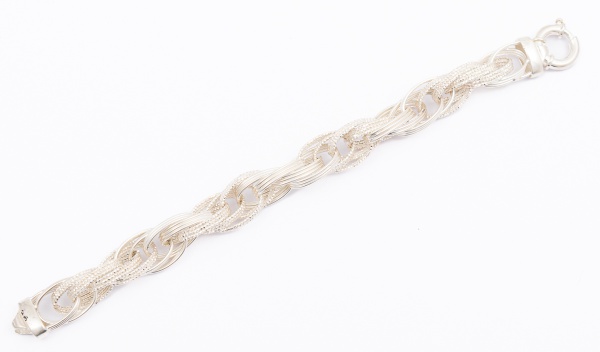 Pulseira em prata 925 elos interligados / Tam: 20cm /peso: 32grs