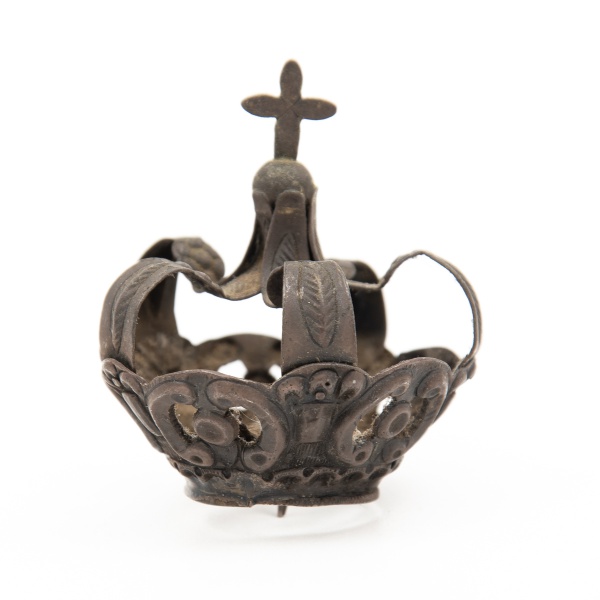 Antiga Coroa em prata - Peça para estátuas religiosas / Tam: 6cm