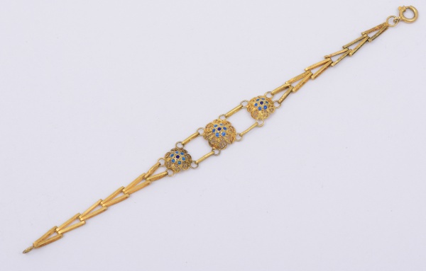 Pulseira em prata 925 - Filigrana Português -14cm