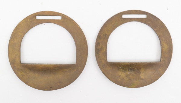 Antigo par de Estribos em metal - 12 X 12cm