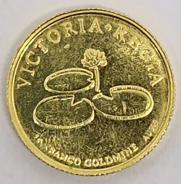 Moeda de ouro 999 do Brasil Vitória Régia / Meio ambiente - 5 gramas