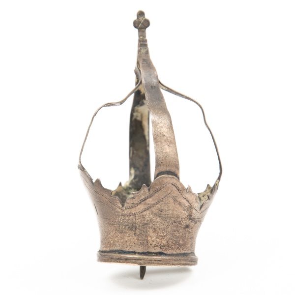 Antiga Coroa em prata - Peça para estátuas religiosas / Tam: 6cm