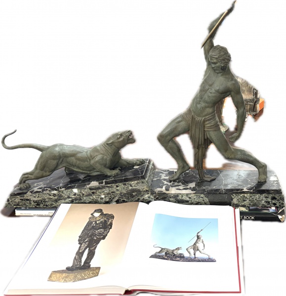 Joias . Demétre Chiparus 91886 - 1947) - Magnífico Grupo Escultórico Art Deco em bronze ...