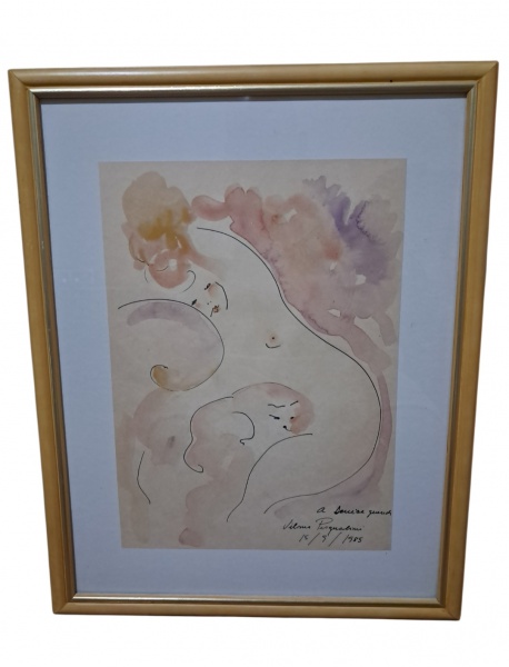 Joias . Vilma Pasqualini (19302012) - Nu Feminino e Raposa Mística. Nanquim e ...
