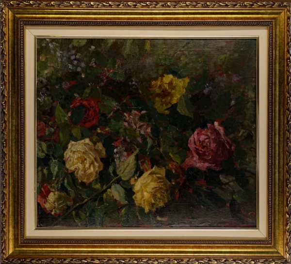 Arte . 5699 DARIO MECATTI - PINTURA ÓLEO SOBRE CARTÃO - TIPO DA ASSINATURA: FEITA A ...
