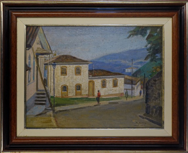 Arte . 8030 NICOLA PETTI - PINTURA ÓLEO SOBRE TELA - TIPO DA ASSINATURA: FEITA A MÃO - ...