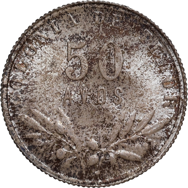Joias . Moeda do Peru - 8 reales - 1695LR - Prata - 22.5 g - Ex foto 2