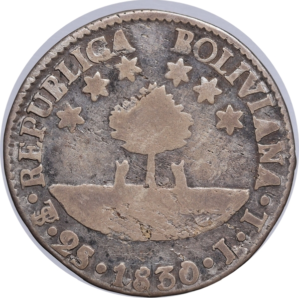 Joias . Moeda do Peru - 8 reales - 1695LR - Prata - 22.5 g - Ex foto 5