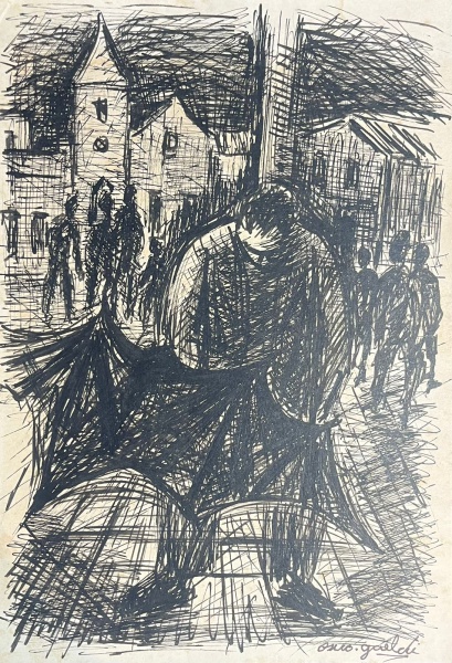 Arte . J.FACZYNSKI, Jerzy Faczyski (1917-1994) - "Cena de foto 7
